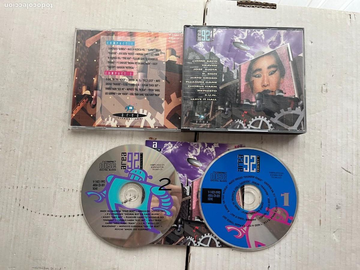 CDs de m&uacute;sica: AREA 92 CHIMO BAYO MADE IN VALENCIA CAJA GRANDE 2 CDS - MUSICA KRATEN