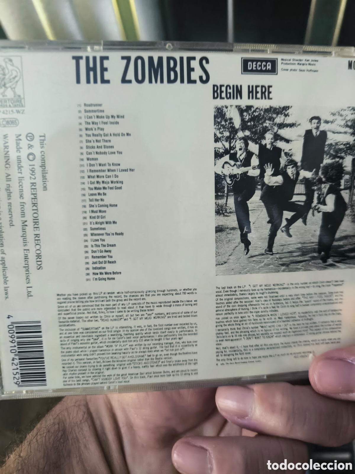 CDs de m&uacute;sica: Cd The zombies begin here con bonus tracks - Foto 2