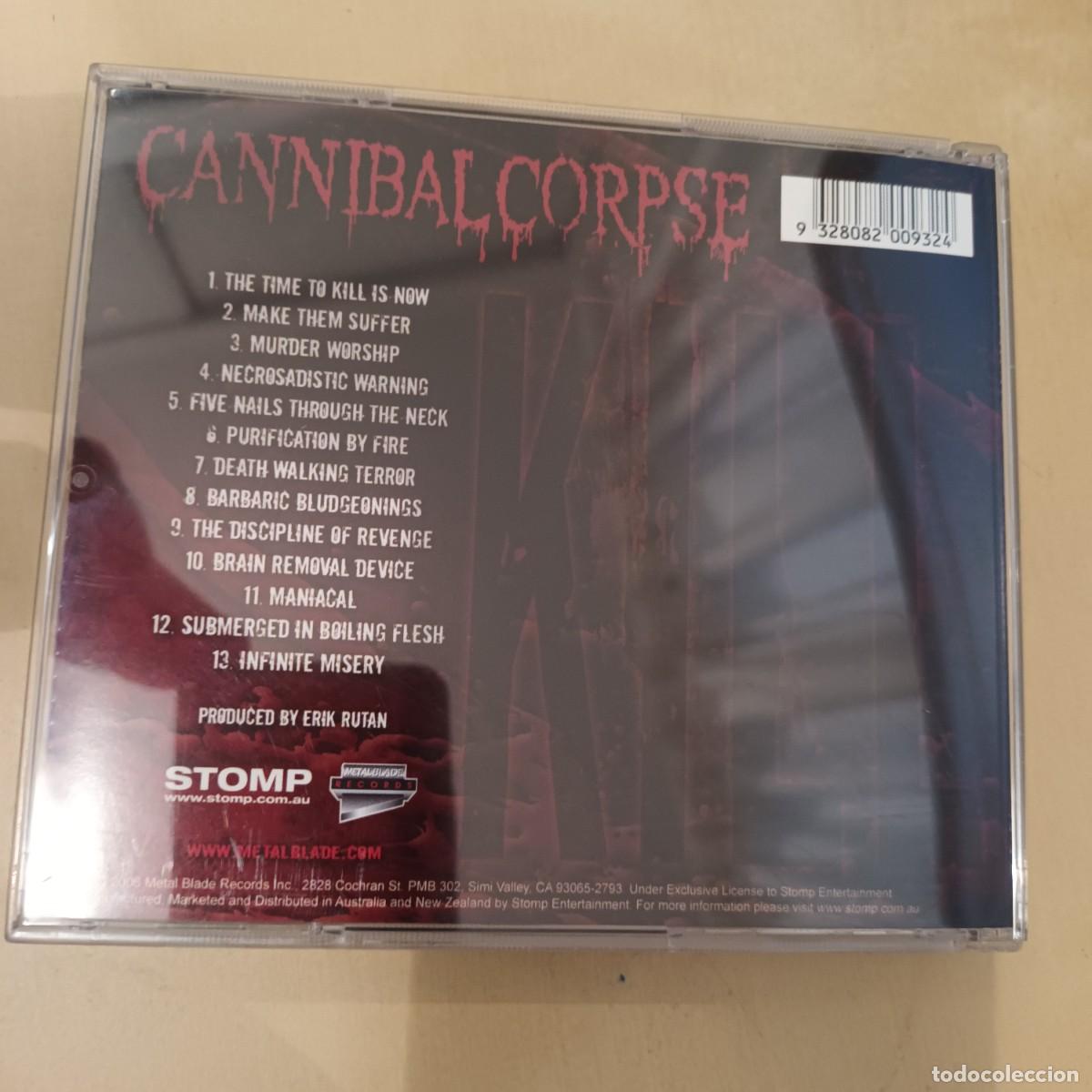 CDs de m&uacute;sica: Cannibal Corpse , Kill , CD 2006 Australia. Impecable. Death Metal - Foto 2