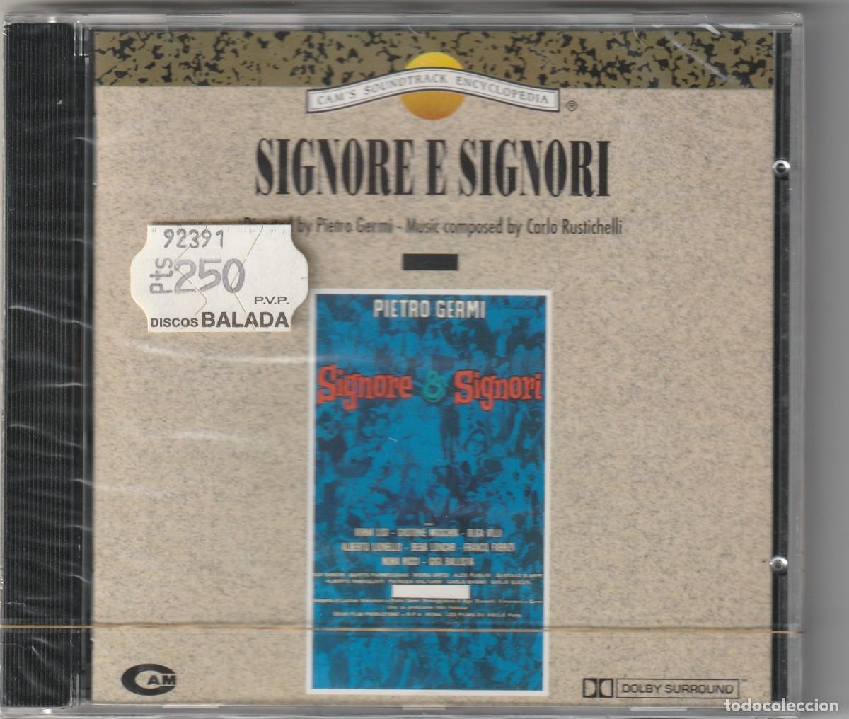 CDs de m&uacute;sica: B.S.O. SIGNORE E SIGNORI - CARLO RUSTICHELLI (CD CAM 1991) NUEVO. PRECINTADO.
