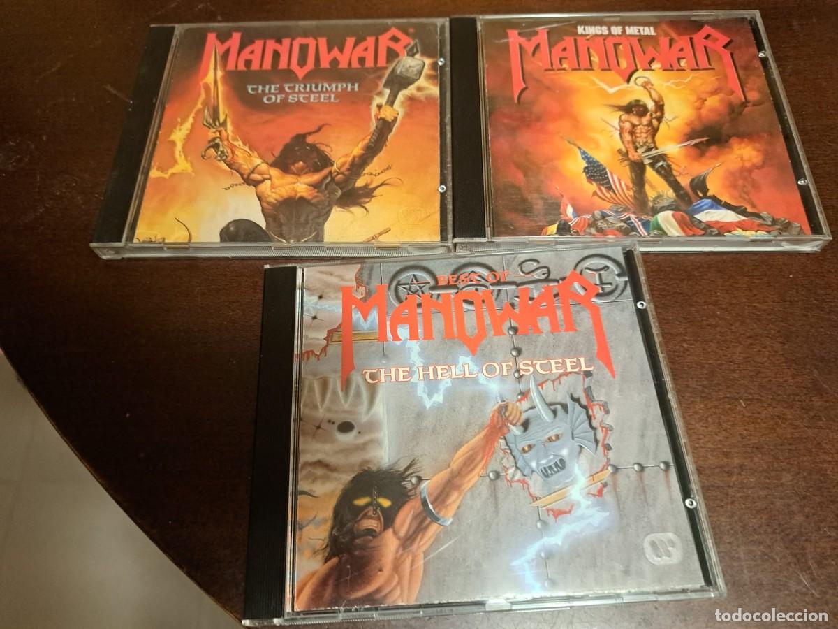 CDs de m&uacute;sica: MANOWAR - 3 CD - KINGS OF METAL - THE HELL OF STEEL - THE TRIUMPH OF STEEL - COMO NUEVOS