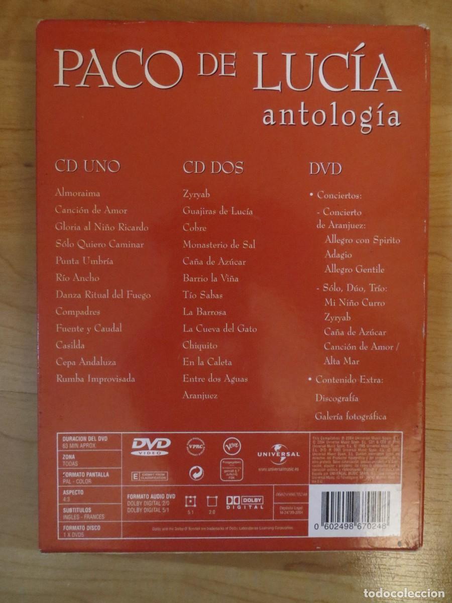CDs de m&uacute;sica: Paco De Luc&iacute;a - Antolog&iacute;a (2xCD, Comp + DVD) - Foto 2