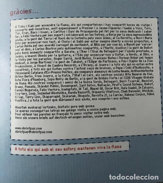 CDs de m&uacute;sica: Obrint Pas &ndash; La Flama (CD, Propaganda pel Fet PGD035CD) - Foto 6