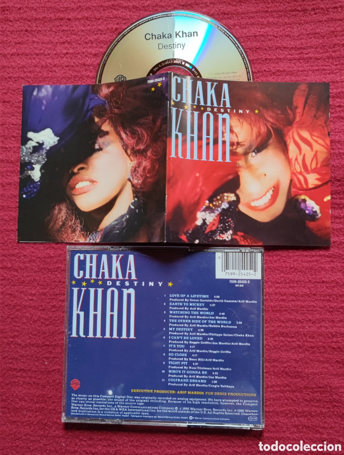 CDs de m&uacute;sica: CHAKA KHAN: Destiny. Cd Edici&oacute;n Original 1986 Warner. Como Nuevo.