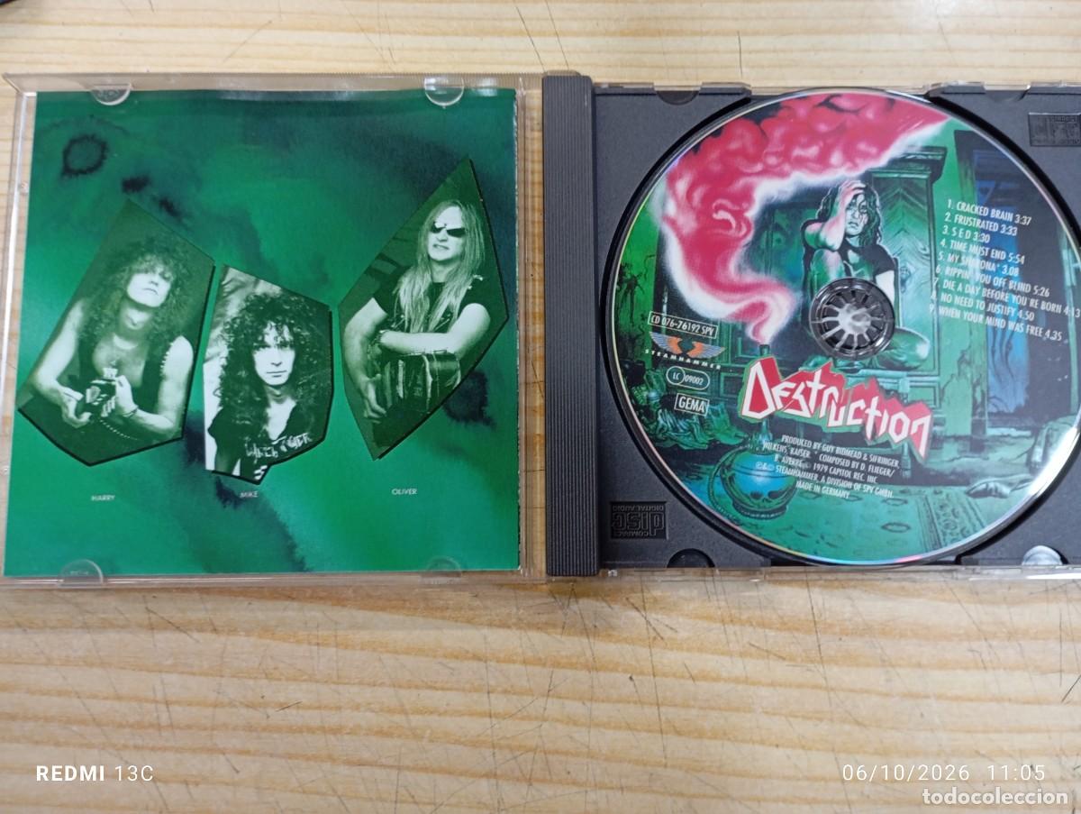 CDs de m&uacute;sica: Cd - Destruction - Cracked Brain - Foto 2
