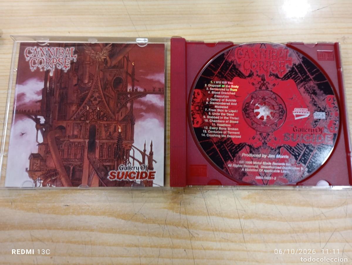 CDs de m&uacute;sica: Cd - Cannibal Corpse - Gallery Of Suicide - Foto 2