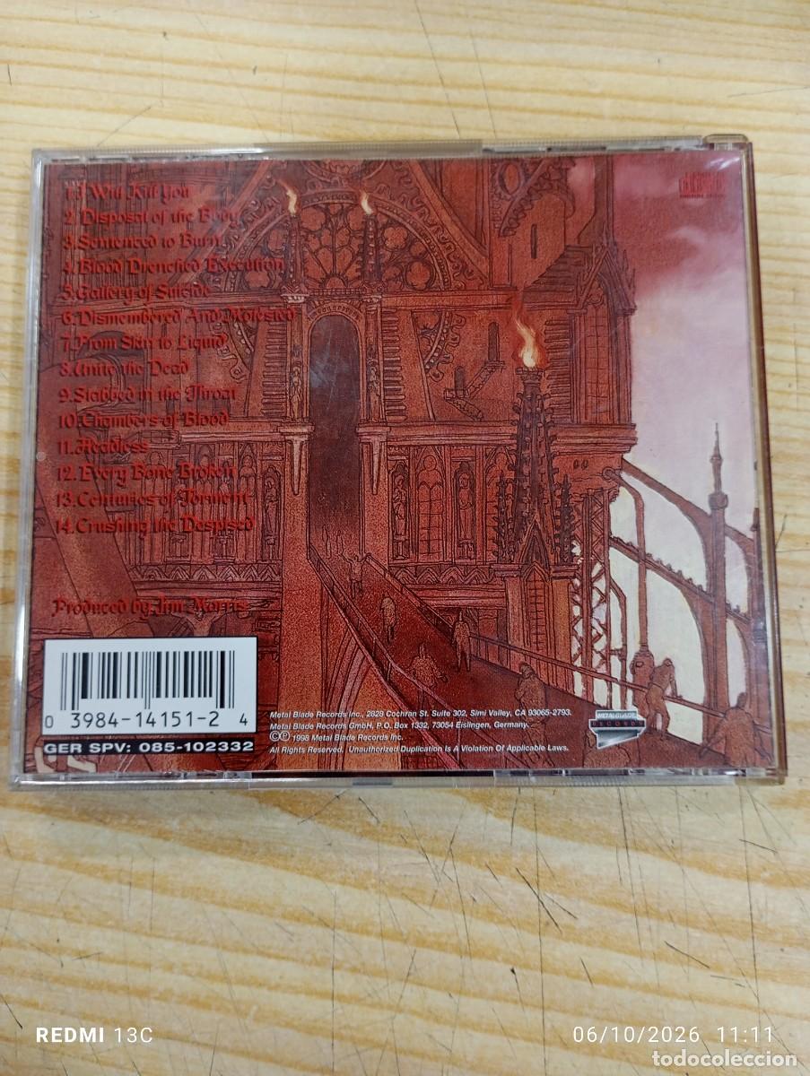 CDs de m&uacute;sica: Cd - Cannibal Corpse - Gallery Of Suicide - Foto 3