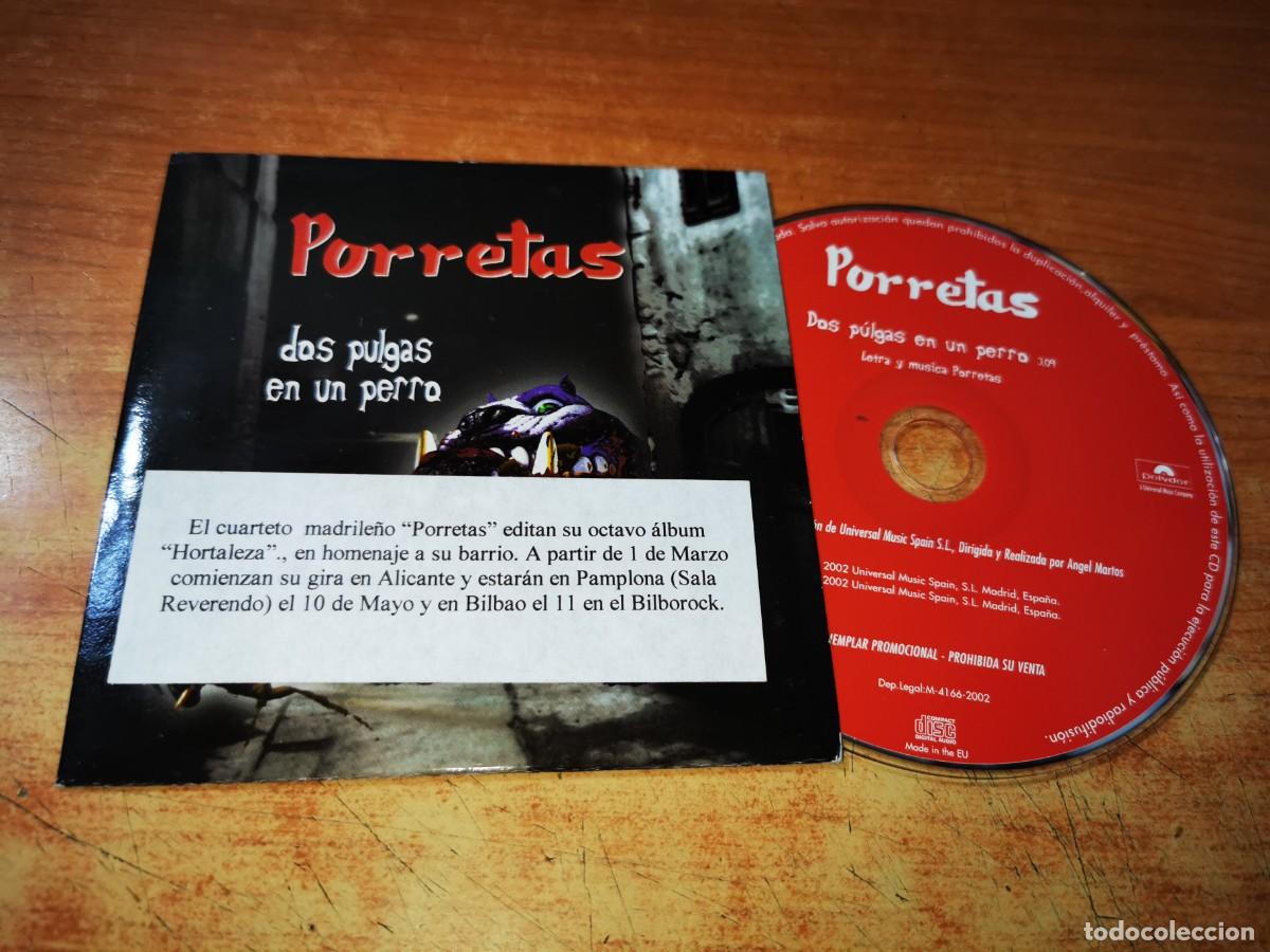 CDs de m&uacute;sica: PORRETAS Dos pulgas en un perro CD SINGLE PROMO CARTON DEL A&Ntilde;O 2002 CONTIENE 1 TEMA