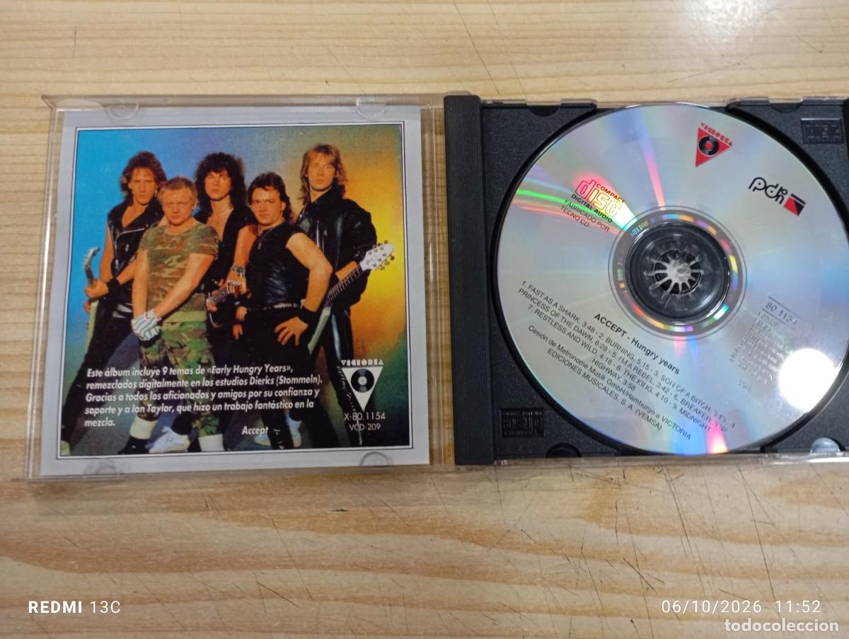 CDs de m&uacute;sica: Cd .- Accept - Hungry Years - Foto 2
