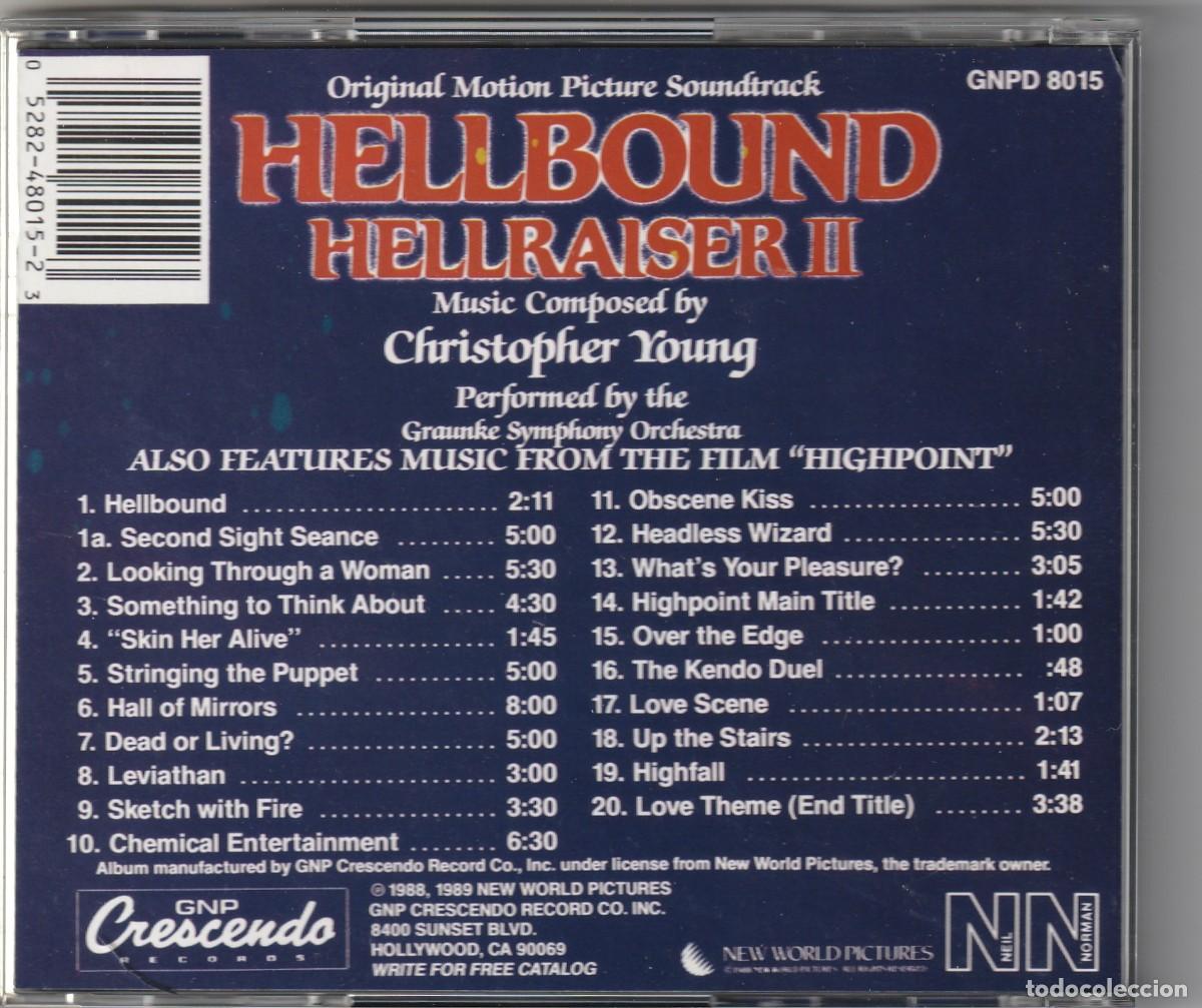 CDs de m&uacute;sica: B.S.O. HELLRAISER II &middot; HELLBOUND - CHRISTOPHER YOUNG (CD CRESCENDO 1989) - Foto 2