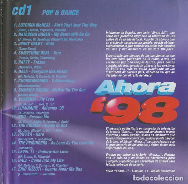 CDs de m&uacute;sica: Various &ndash; Ahora 98 (CD, Blanco Y Negro MXCD 865) - Foto 2