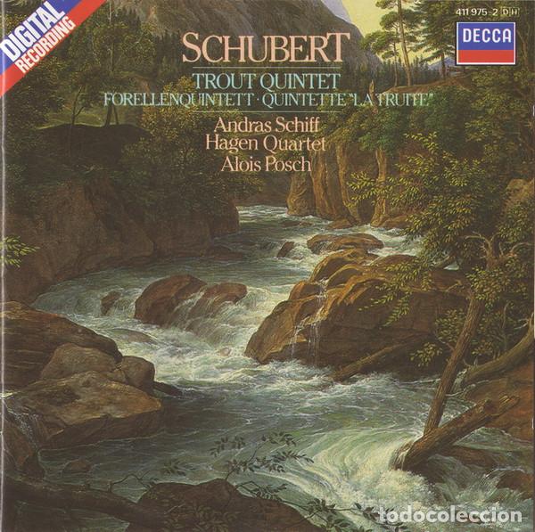 CDs de m&uacute;sica: Schubert &mdash; Andras Schiff, Hagen Quartet, Alois Posch &ndash; Trout Quintet (CD, Decca 411 975-2)