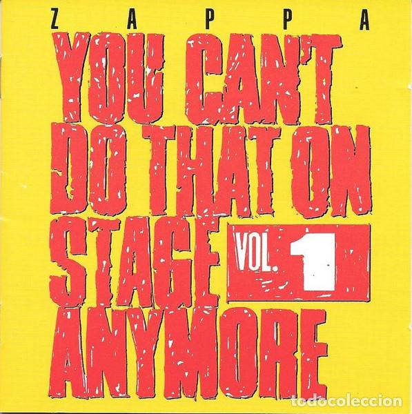 CDs de m&uacute;sica: Zappa &ndash; You Can't Do That On Stage Anymore Vol. 1 (CD, Rykodisc RCD 10561/62)