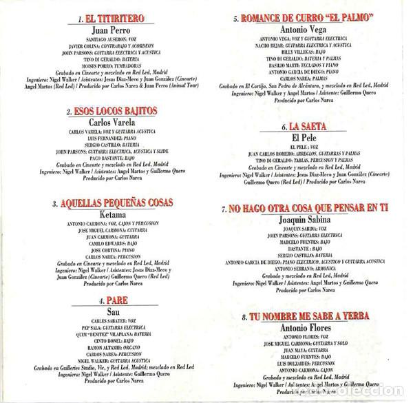 CDs de m&uacute;sica: Various &ndash; Serrat... Eres &Uacute;nico! (CD, RCA 74321 31323 2) - Foto 3
