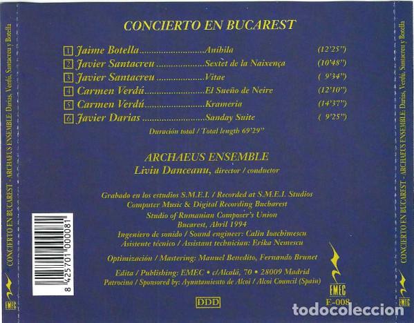 CDs de m&uacute;sica: Archaeus Ensemble &ndash; Concierto En Bucarest (CD, EMEC Discos E-008) - Foto 2