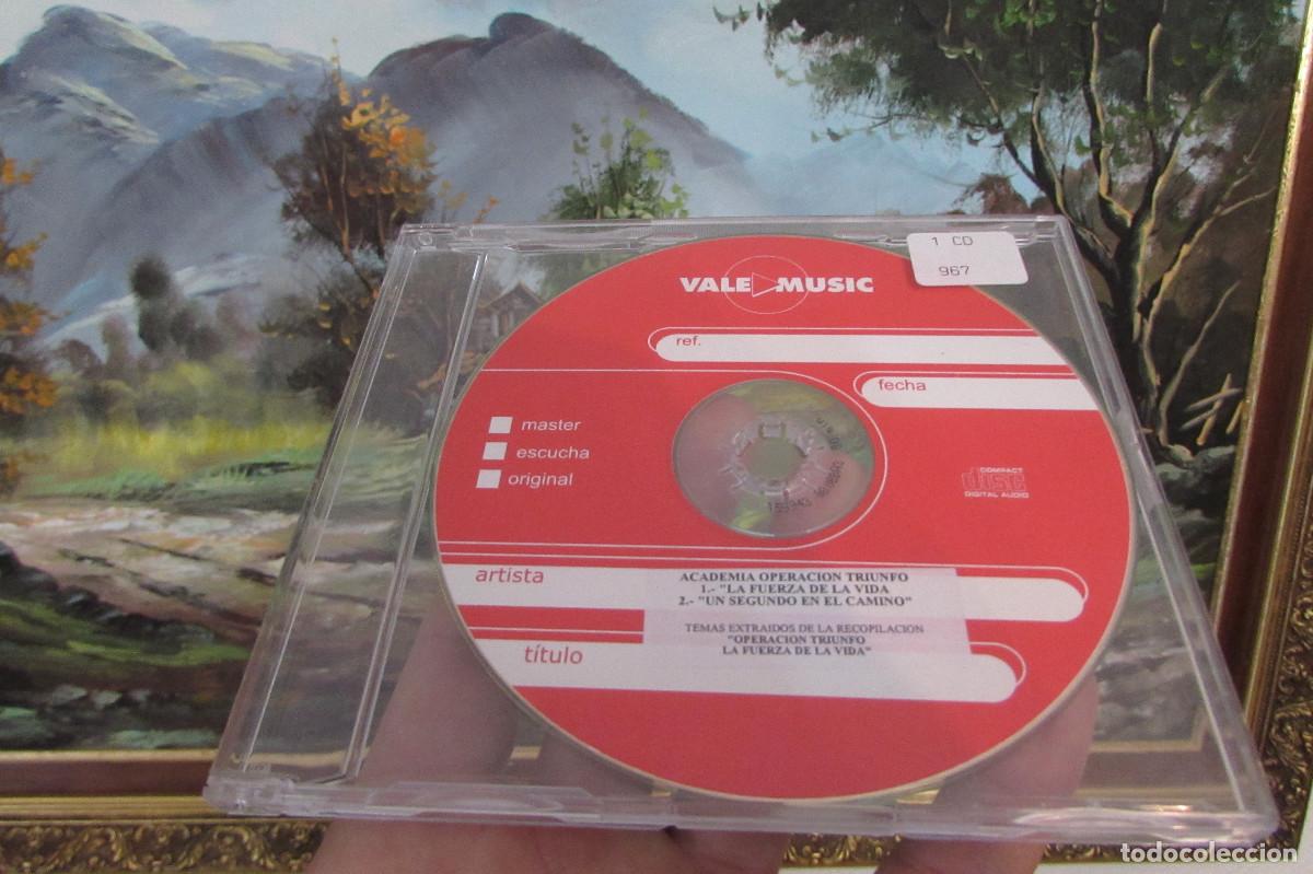 CDs de m&uacute;sica: Academia Operaci&oacute;n Triunfo La fuerza de la vida Un segundo en el camino CDR promo Vale Music