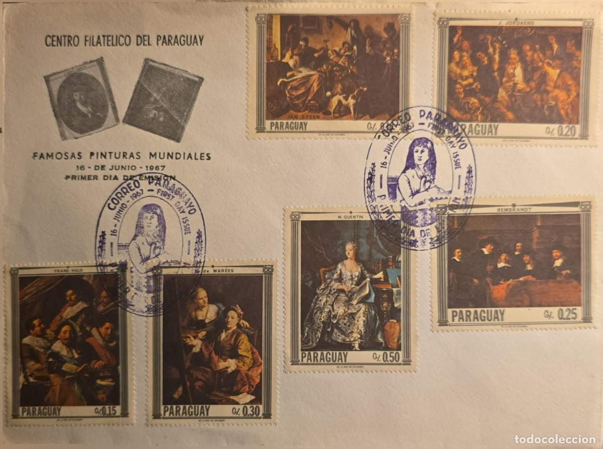 CDs de m&uacute;sica: TS) 1967 PARAGUAY, FDC,WITH THE FAMOUS WORLD PAINTINGS SERIES,VF.