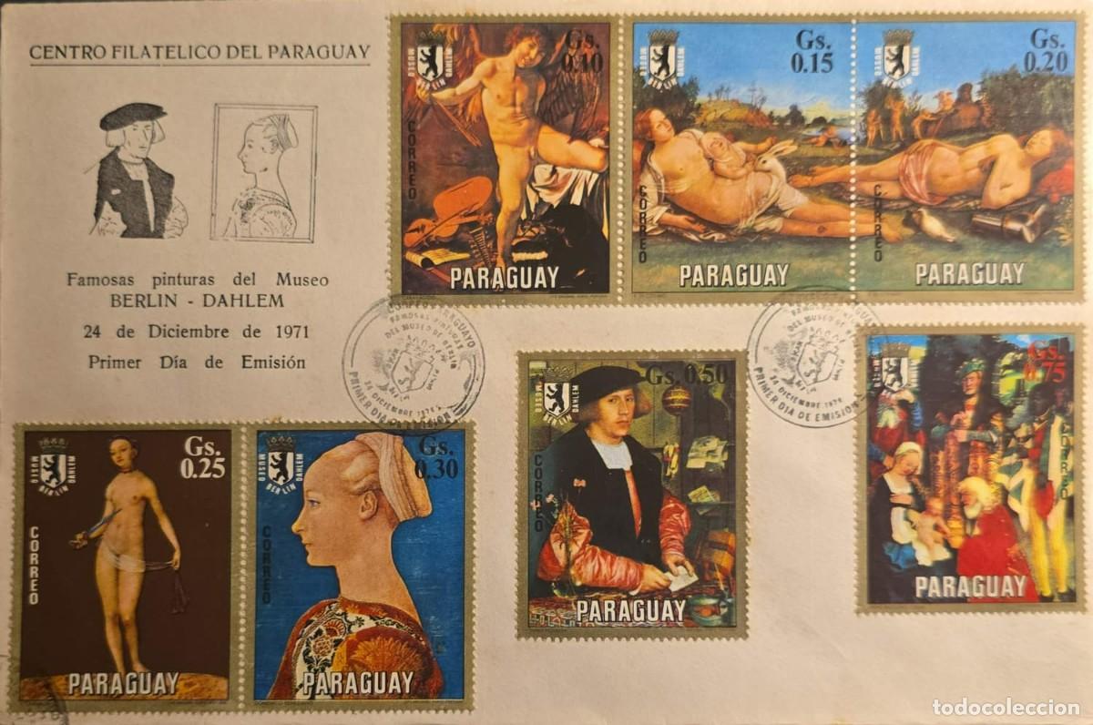 CDs de m&uacute;sica: TS) 1971 PARAGUAY, FDC,FAMOUS PAINTINGS FROM THE BERLIN-DAHLEM MUSEUM,VF.