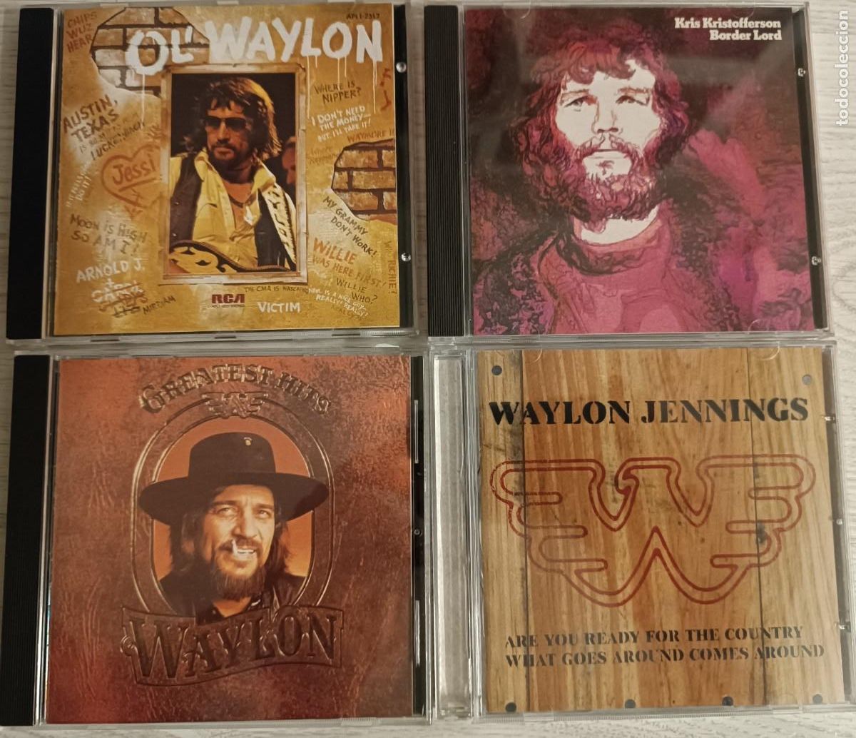 CDs de m&uacute;sica: LOTE WAYLON JENNINGS, KRIS KRISTOFFERSON