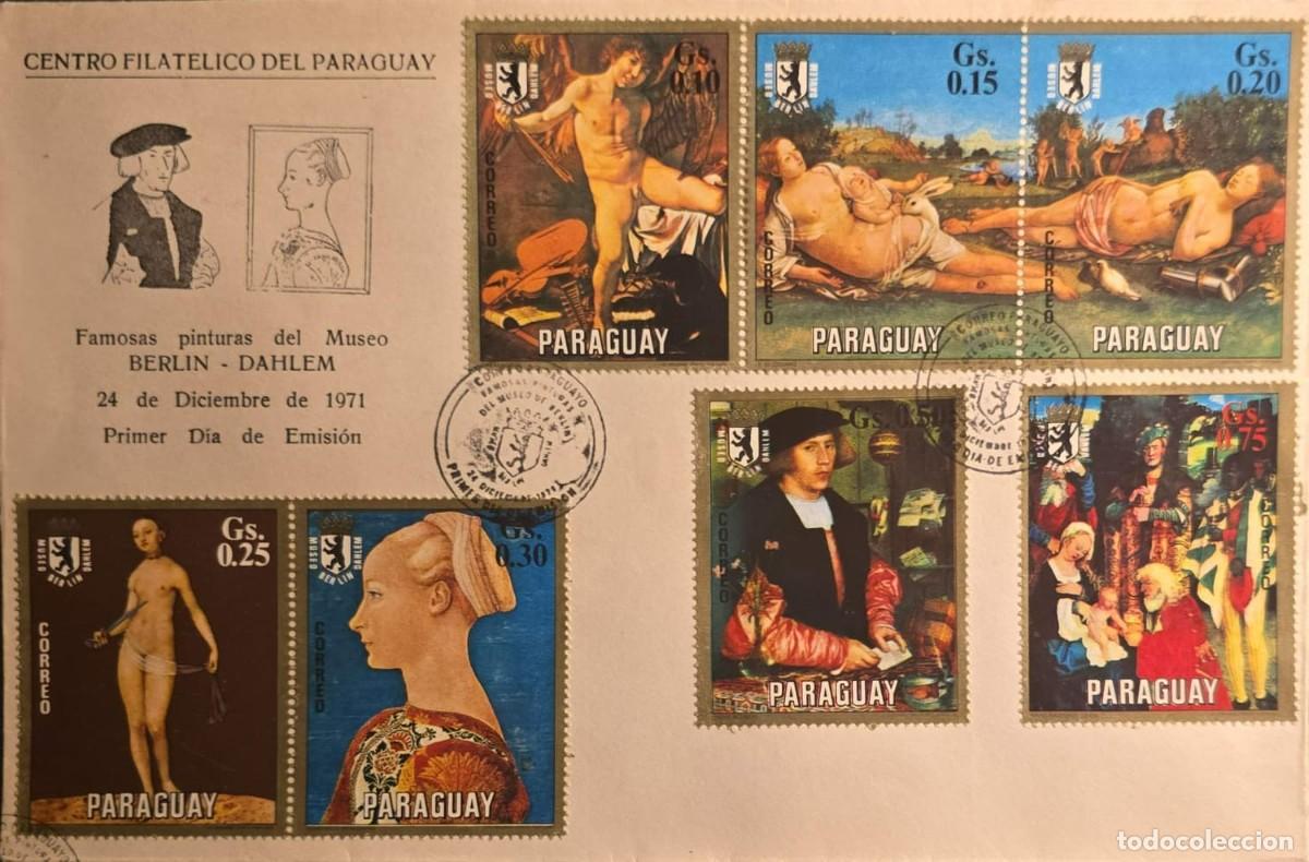 CDs de m&uacute;sica: TS) 1971 PARAGUAY, FDC,WITH THE PAINTINGS FROM THE BERLIN-DAHLEM MUSEUM,VF.