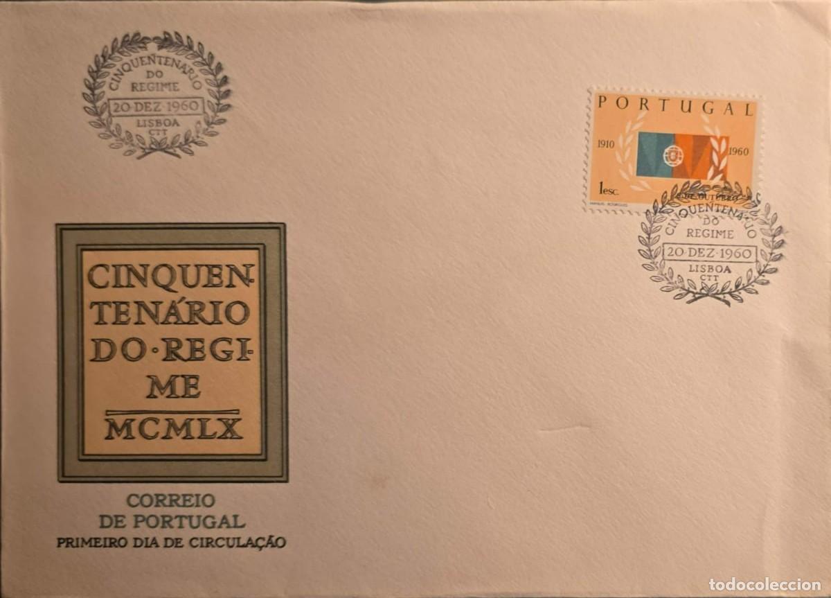 CDs de m&uacute;sica: TS) 1960 PORTUGAL, FDC, 50TH ANNIVERSARY OF THE REPUBLIC,VF.