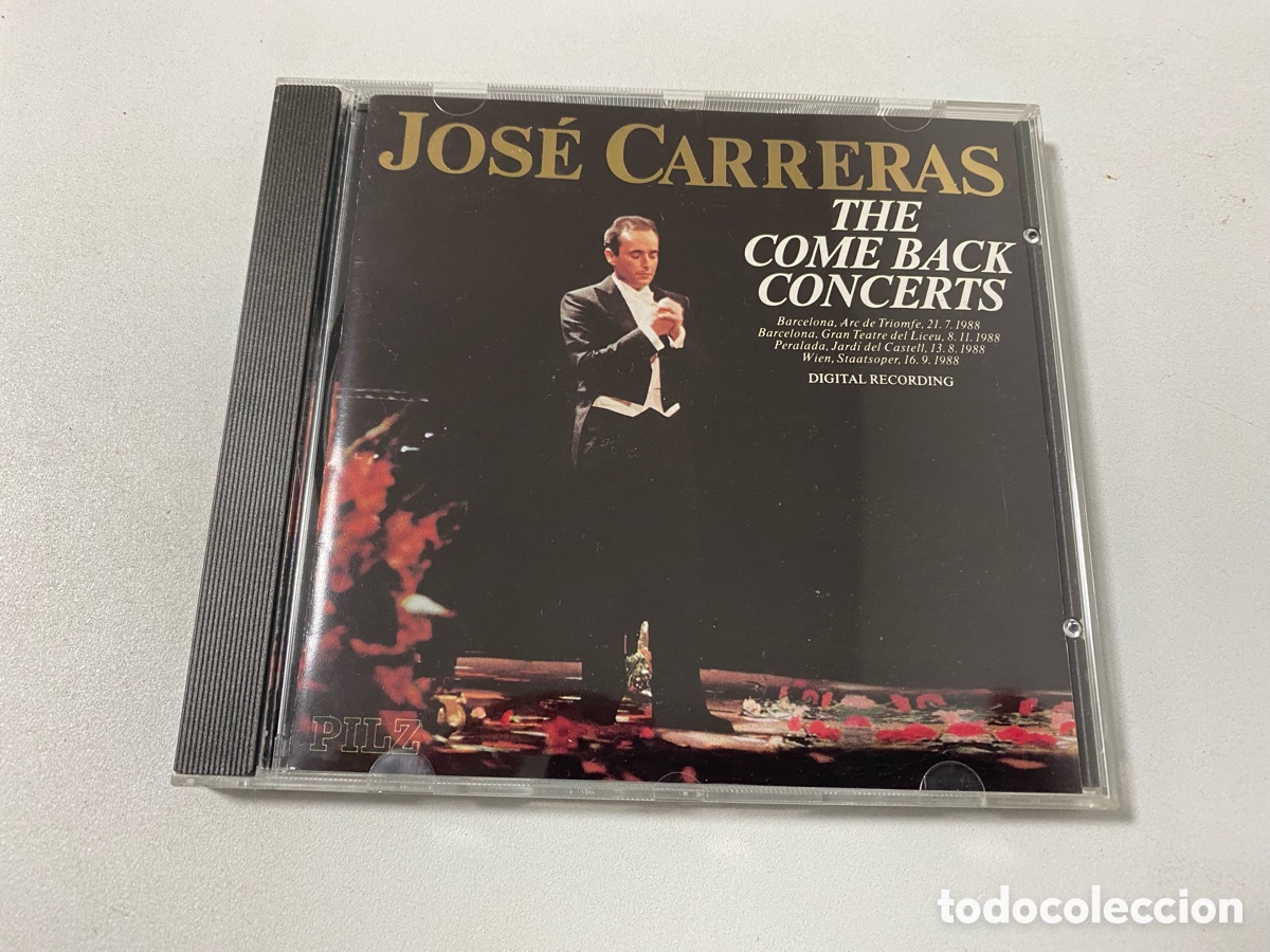 CDs de m&uacute;sica: Jose Carreras The Comeback Concerts Cd