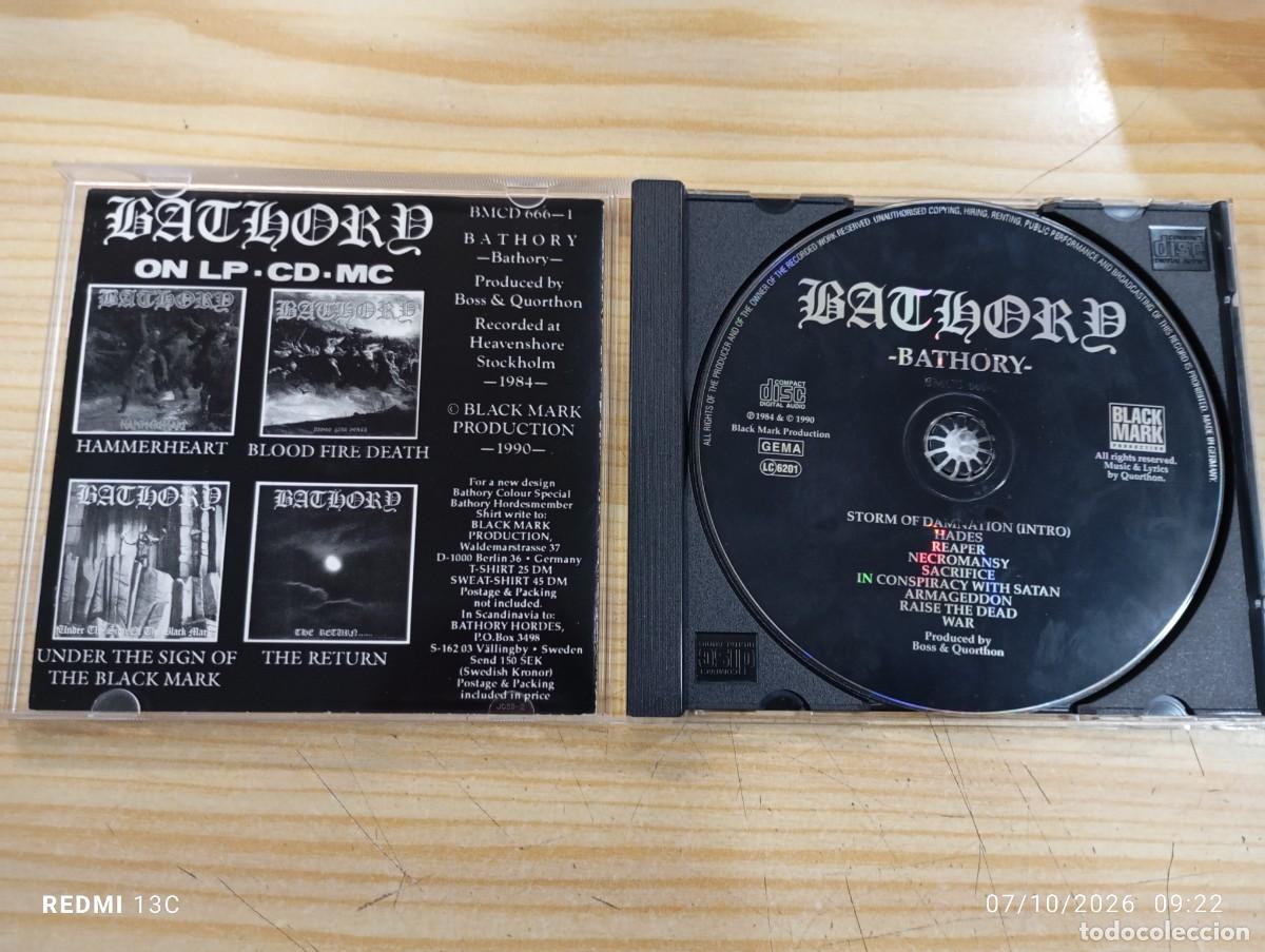 CDs de m&uacute;sica: Cd - Bathory &lrm;&ndash; Bathory - Remasterizado - Foto 2