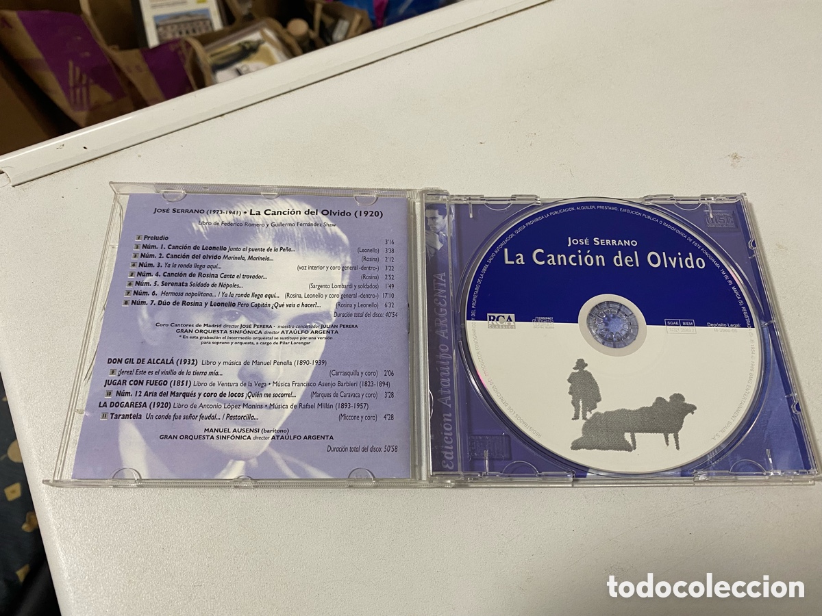 CDs de m&uacute;sica: La Cancion Del Olvido Jose Serrano Cd - Foto 2