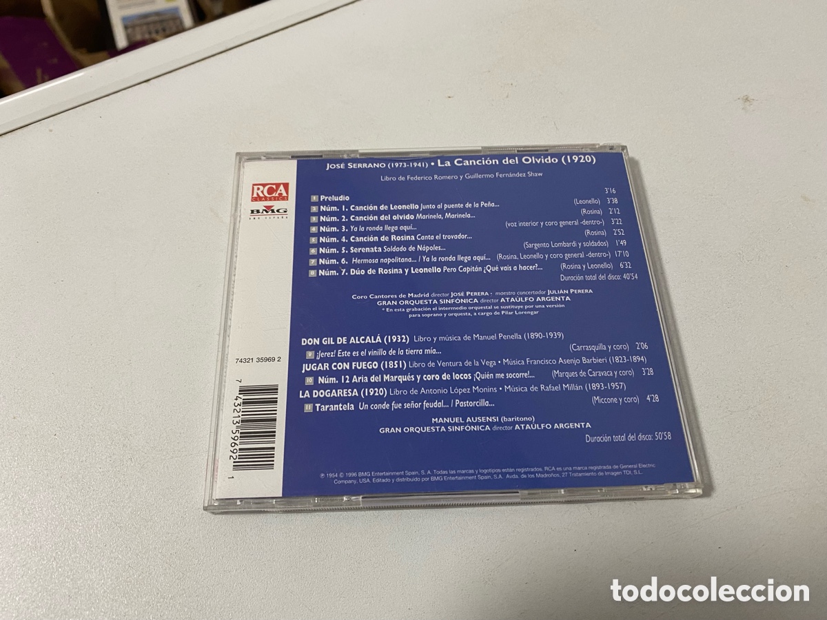 CDs de m&uacute;sica: La Cancion Del Olvido Jose Serrano Cd - Foto 3