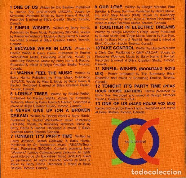 CDs de m&uacute;sica: Outta Control &ndash; Outta Control (CD, Interhit Records 20154-2) - Foto 5