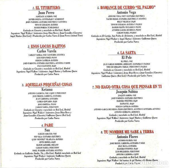 CDs de m&uacute;sica: Various &ndash; Serrat... Eres &Uacute;nico! (CD, RCA 74321 31323 2) - Foto 3