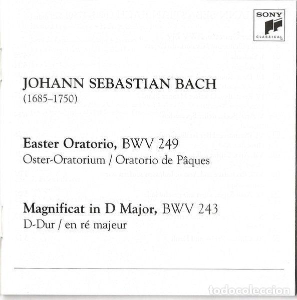 CDs de m&uacute;sica: Bach, Philadelphia Orchestra, Eugene Ormandy, New York Philharmonic, Leonard Bernstein &ndash; Easter... - Foto 4