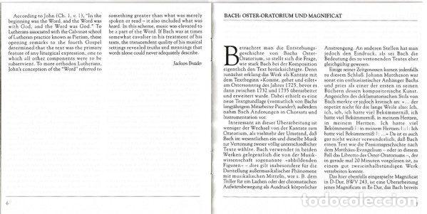 CDs de m&uacute;sica: Bach, Philadelphia Orchestra, Eugene Ormandy, New York Philharmonic, Leonard Bernstein &ndash; Easter... - Foto 7