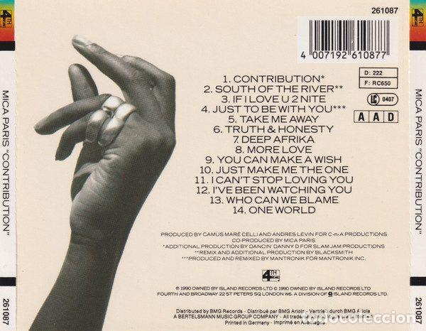 CDs de m&uacute;sica: Mica Paris &ndash; Contribution (CD, 4th & Broadway 261087) - Foto 2