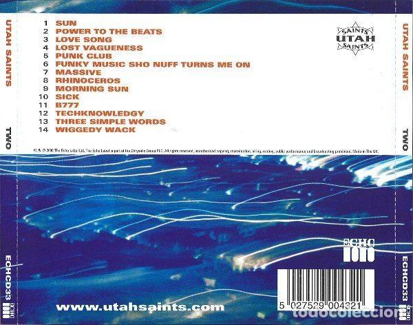 CDs de m&uacute;sica: Utah Saints &ndash; Two (CD, Echo ECHCD33) - Foto 2