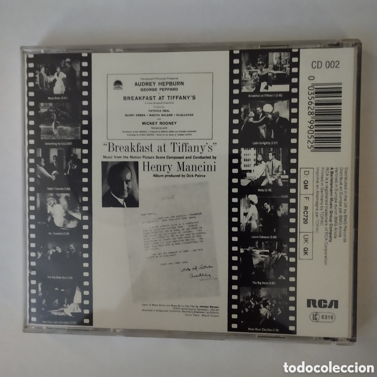CDs de m&uacute;sica: CD BSO Desayuno Con Diamantes - Henry Mancini. - Foto 2