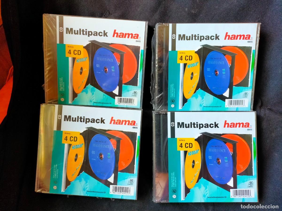 CDs de m&uacute;sica: LOTE DE 4 MULTIPACK CD HAMA. 4 CAJAS PARA CD EN CADA MULTIPACK. PRECINTADOS. 16 CAJAS