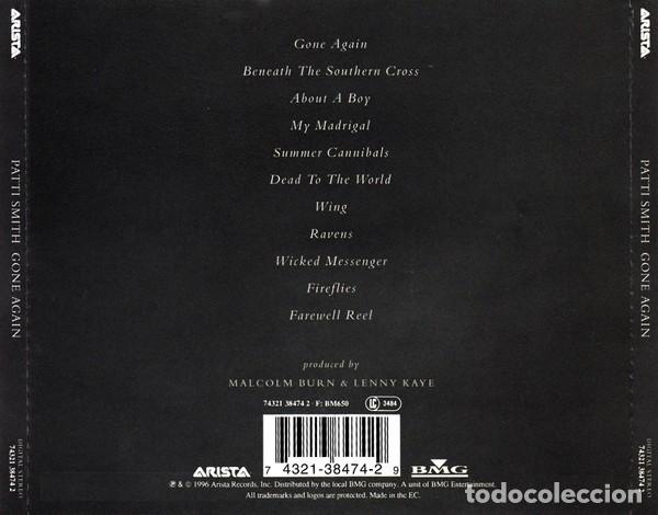 CDs de m&uacute;sica: Patti Smith - Gone Again - Foto 2