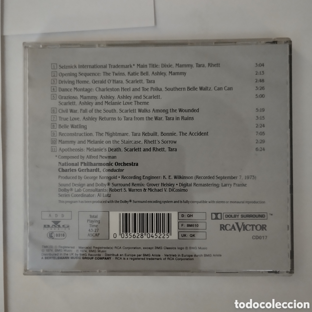CDs de m&uacute;sica: CD BSO Lo que el viento se llevo - Max Steiner. - Foto 2