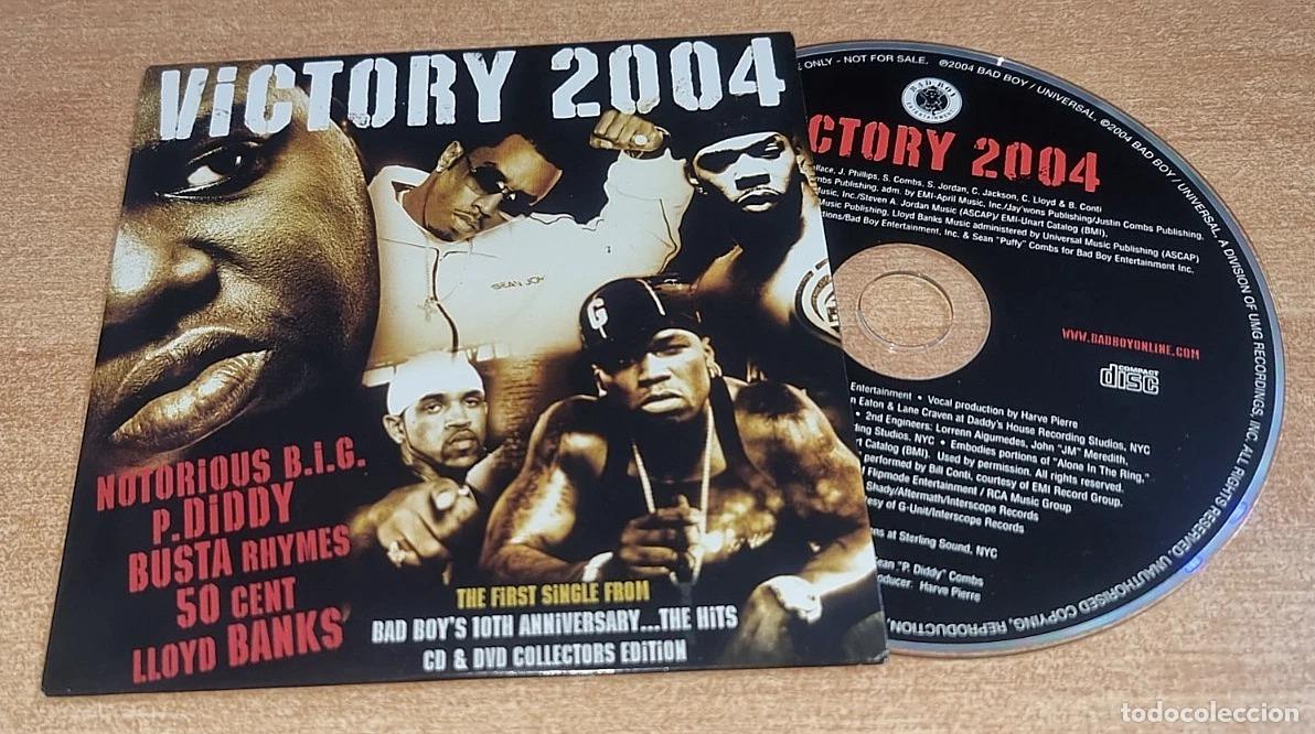 Music CDs: NOTORIOUS B.I.G. BUSTA RHYMES P. DIDDY Victory CD SINGLE PROMO CARTON DEL A&Ntilde;O 2004 EU 4 TEMAS