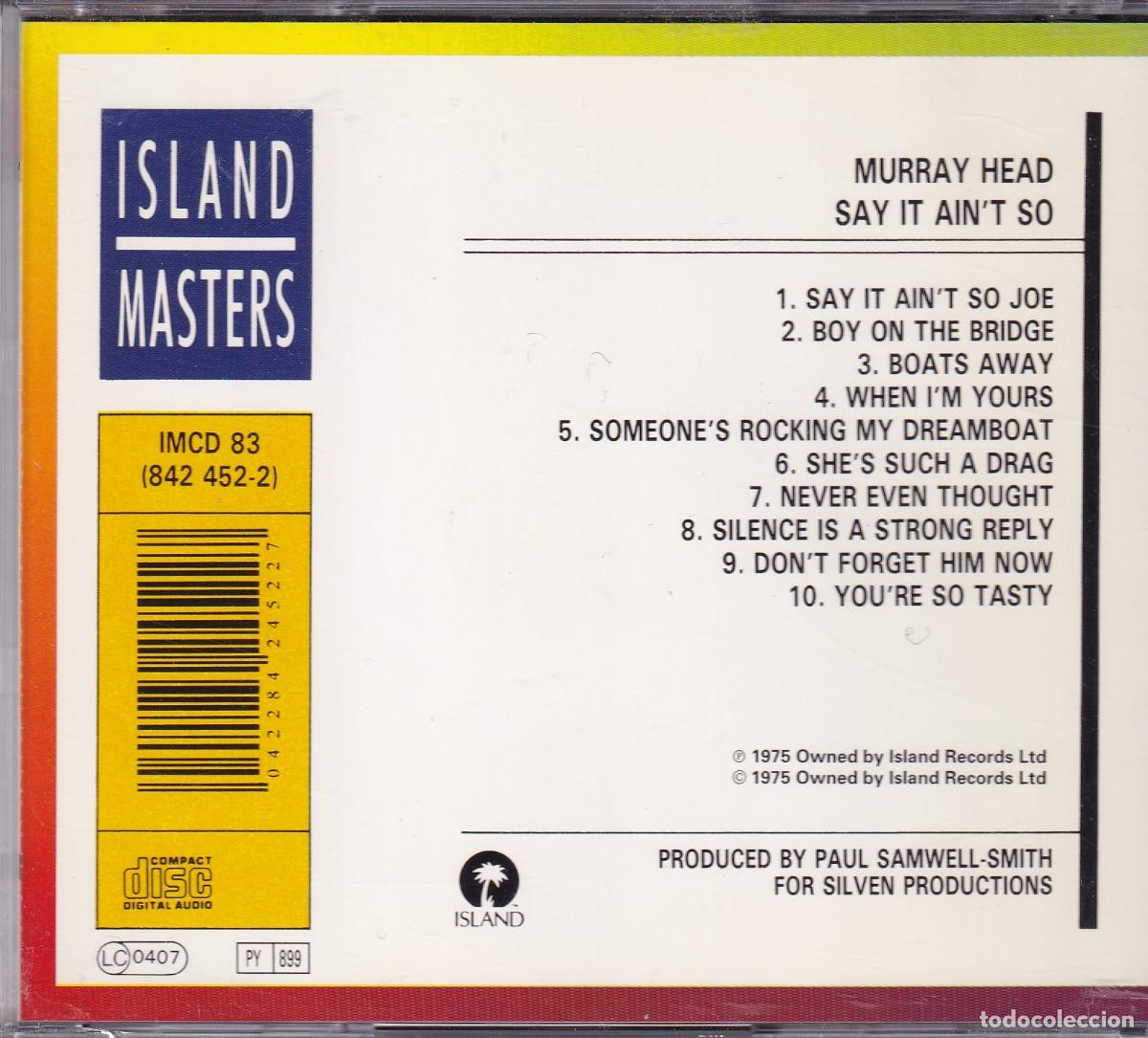 CDs de m&uacute;sica: Murray Head - Say it aint so - Foto 2