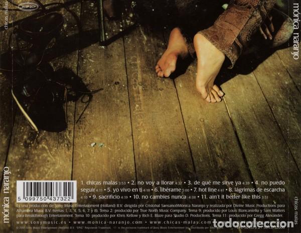 CDs de m&uacute;sica: M&Oacute;NICA NARANJO &ndash; CHICAS MALAS CD 2001 - Foto 2