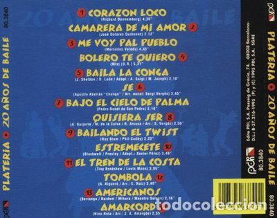CDs de m&uacute;sica: 20 A&ntilde;os De Baile- 8427322838401