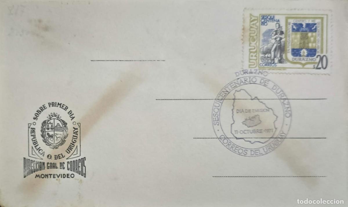 CDs de m&uacute;sica: TS) 1971 URUGUAY, FDC,SESQUICENTENNIAL OF THE FOUNDING OF THE CITY OF DURAZNO,VF.