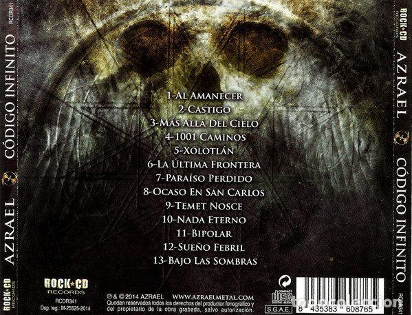 CDs de m&uacute;sica: Azrael &ndash; C&oacute;digo Infinito (CD, Rock CD Records RCDR341) - Foto 2
