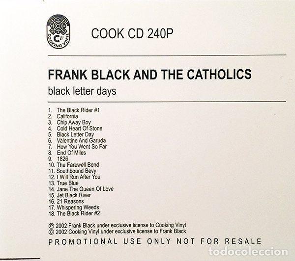 Music CDs: Frank Black And The Catholics &ndash; Black Letter Days (CD, Cooking Vinyl COOK CD 240P)
