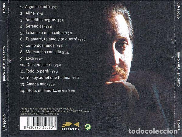 CDs de m&uacute;sica: Junco &ndash; Alguien Cant&oacute; (CD, Horus CD-35080) - Foto 3