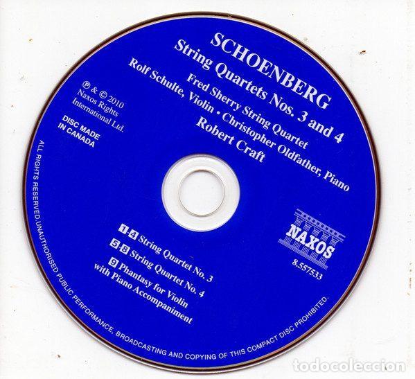 CDs de m&uacute;sica: Schoenberg, Fred Sherry String Quartet &ndash; String Quartets Nos. 3 & 4 - Phantasy For Violin With... - Foto 4