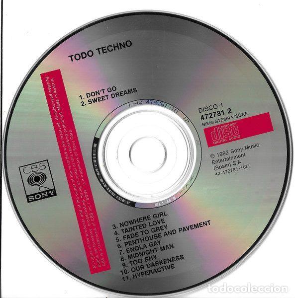 CDs de m&uacute;sica: Various &ndash; Todo Techno (CD, CBS 472 781 2) - Foto 3