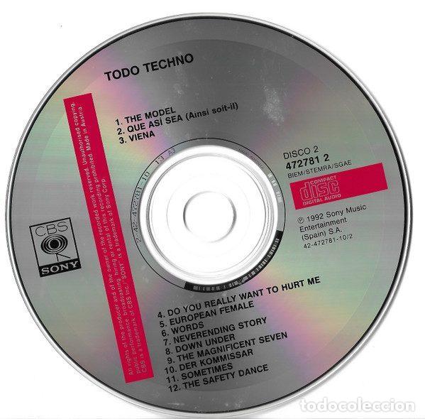 CDs de m&uacute;sica: Various &ndash; Todo Techno (CD, CBS 472 781 2) - Foto 4